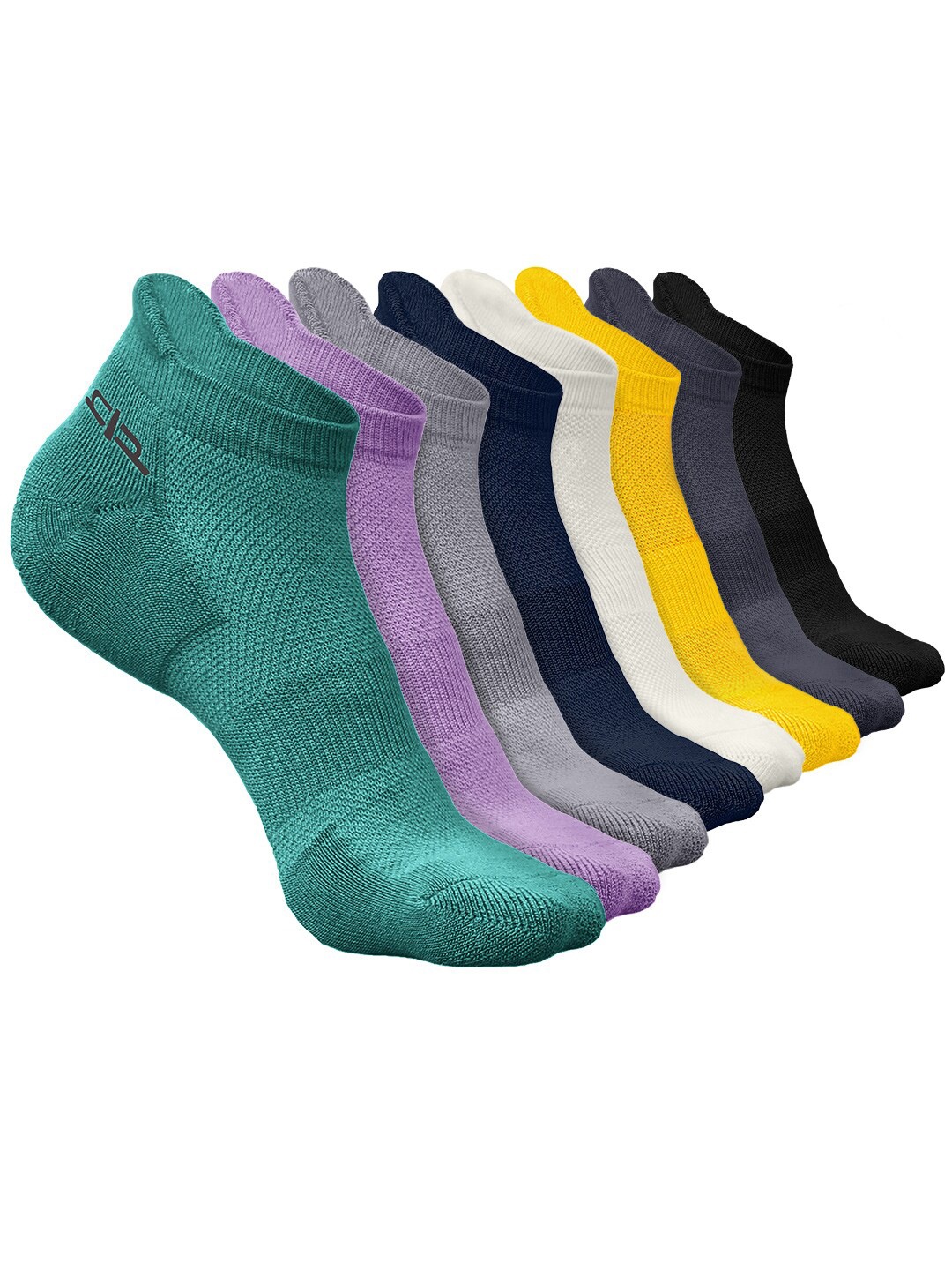 

Heelium Men Pack of 8 Bamboo Super Soft & Odour-Free Breathable Ankle-Length Socks, Grey