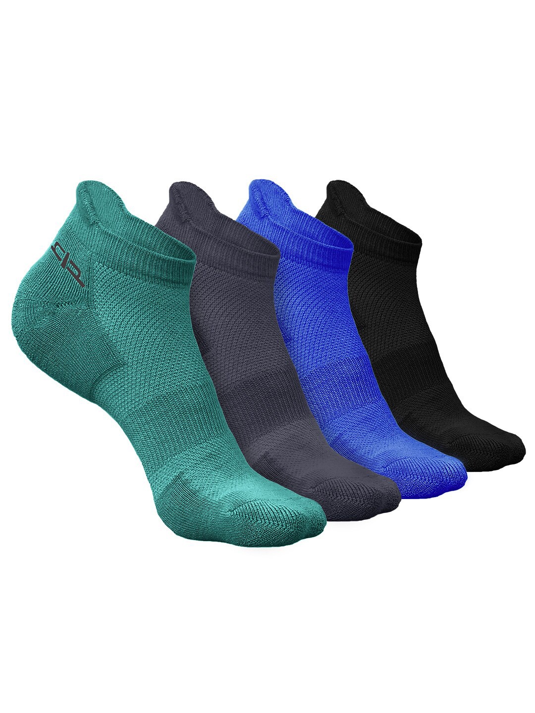 

Heelium Men Pack of 4 Bamboo Super Soft & Odour-Free Breathable Ankle-Length Socks, Green