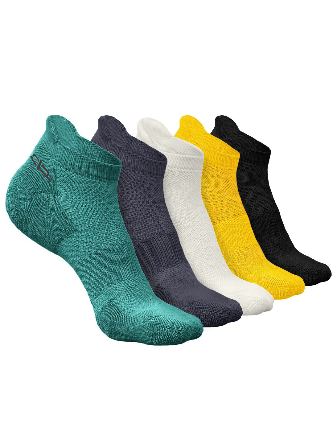 

Heelium Men Pack of 5 Bamboo Super Soft & Odour-Free Breathable Ankle-Length Socks, Green