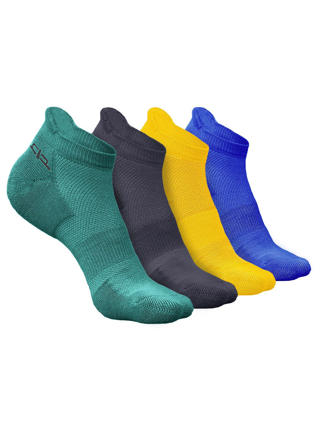 

Heelium Men Pack of 4 Bamboo Super Soft & Odour-Free Breathable Ankle-Length Socks, Green