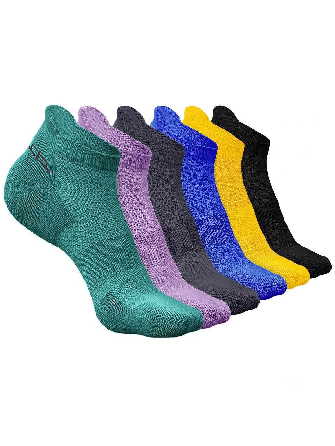 

Heelium Men Pack of 6 Bamboo Super Soft & Odour-Free Breathable Ankle-Length Socks, Green