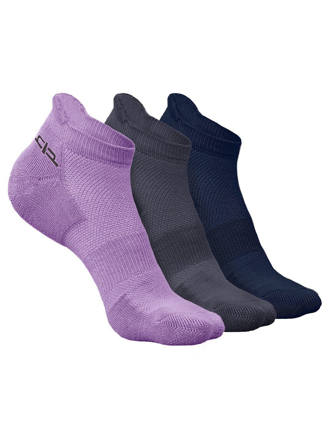 

Heelium Men Pack of 3 Bamboo Super Soft & Odour-Free Breathable Ankle-Length Socks, Purple