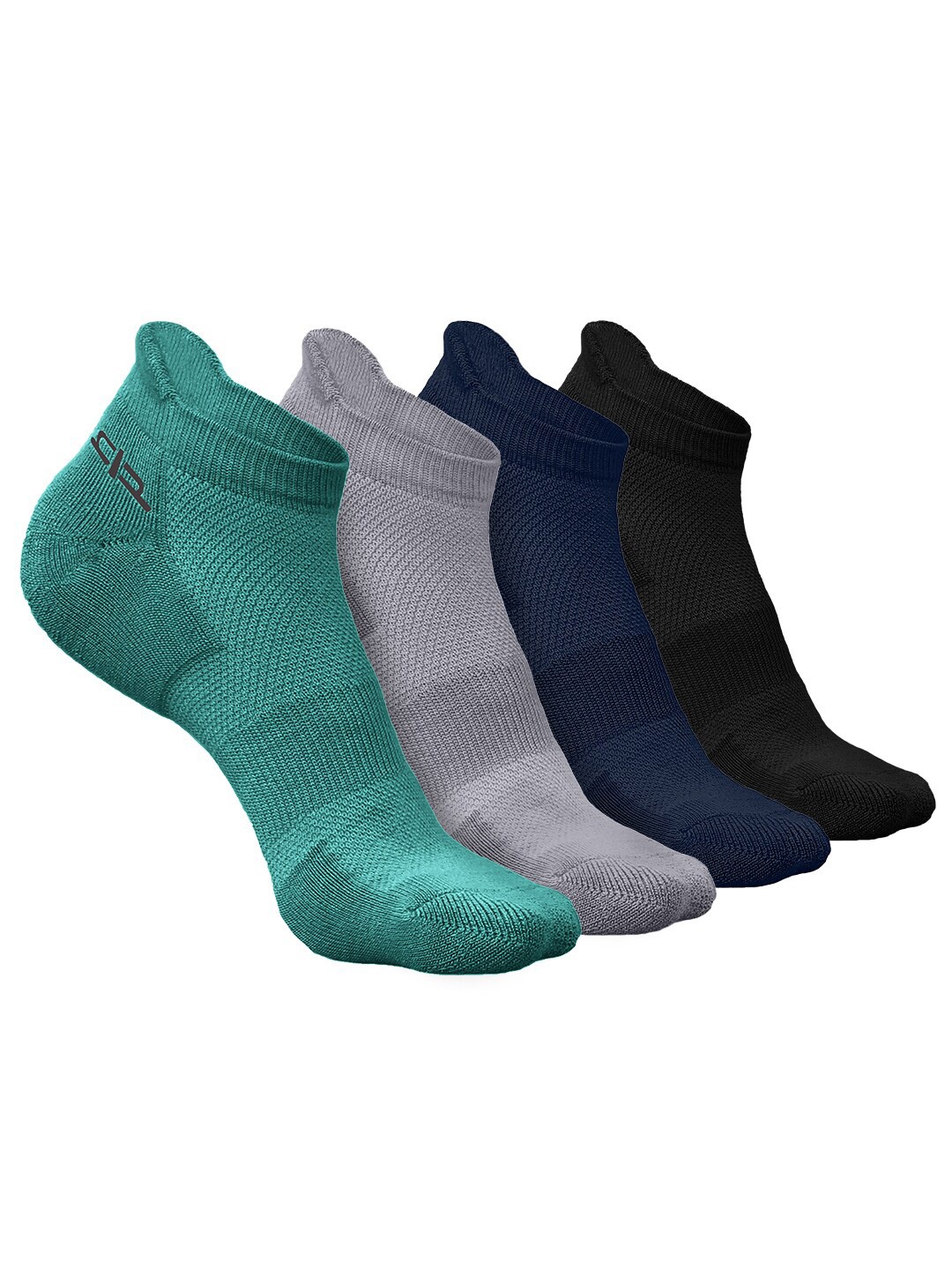 

Heelium Men Pack of 4 Bamboo Super Soft & Odour-Free Breathable Ankle-Length Socks, Green