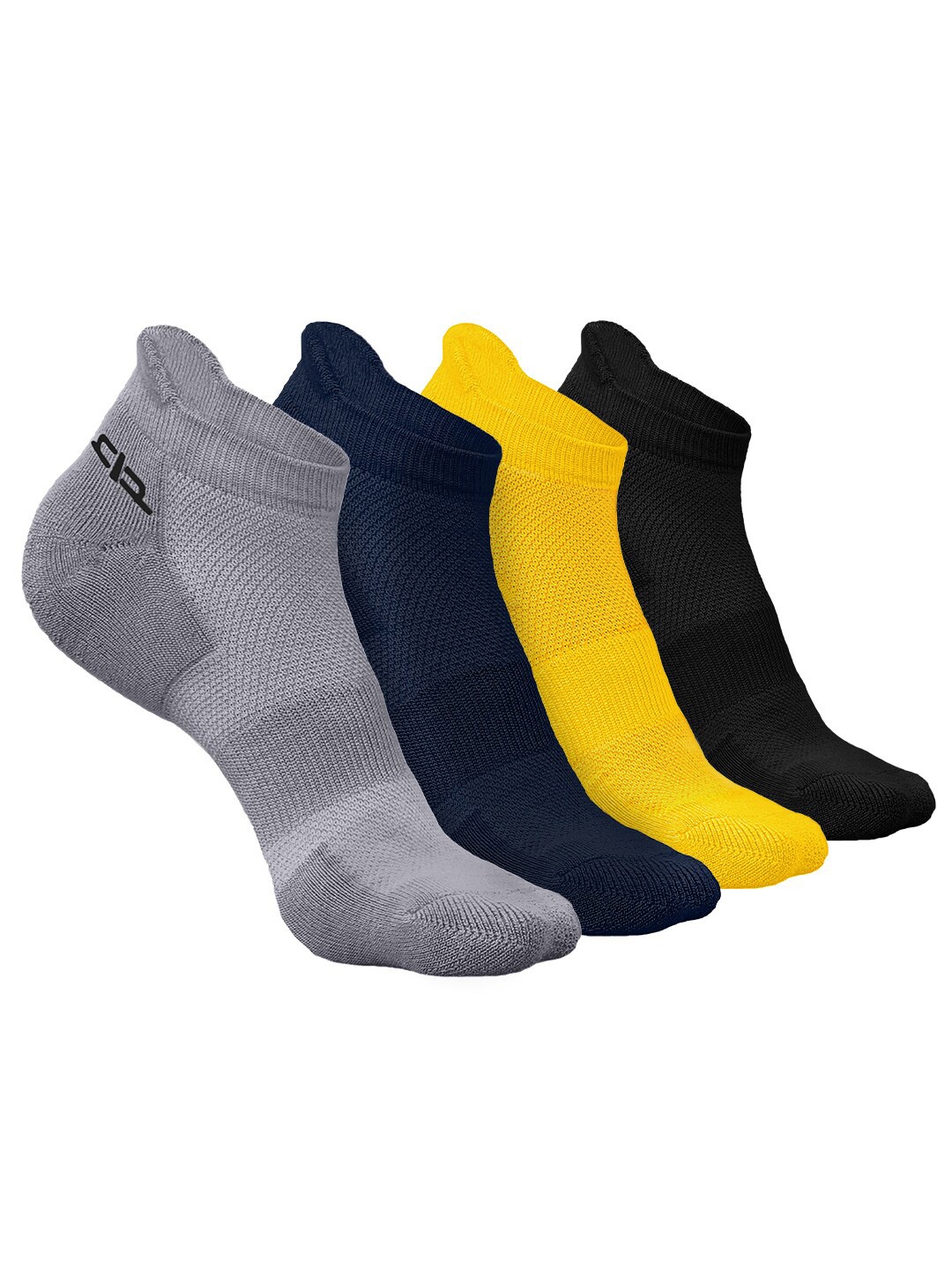 

Heelium Men Pack of 4 Bamboo Super Soft & Odour-Free Breathable Ankle-Length Socks, Yellow