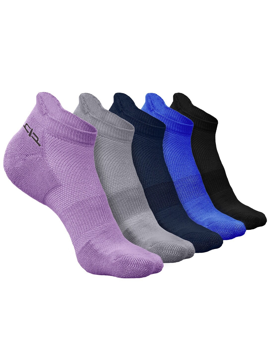 

Heelium Men Pack of 5 Bamboo Super Soft & Odour-Free Breathable Ankle-Length Socks, Purple