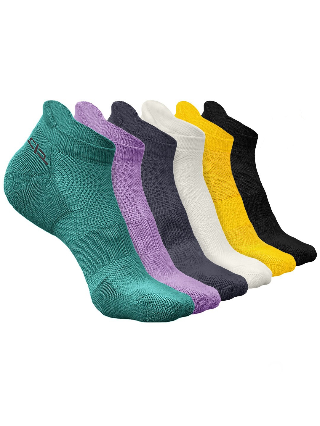 

Heelium Men Pack of 6 Bamboo Super Soft & Odour-Free Breathable Ankle-Length Socks, Green