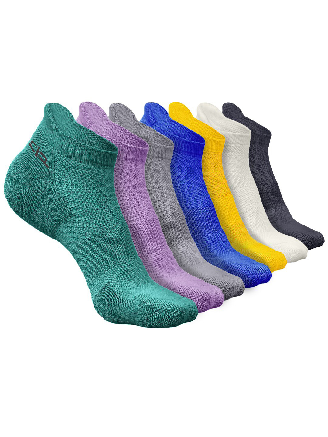 

Heelium Men Pack of 7 Bamboo Super Soft & Odour-Free Breathable Ankle-Length Socks, Green