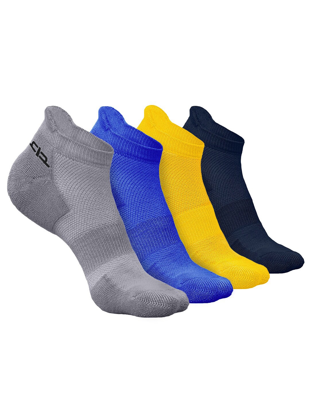 

Heelium Men Pack of 4 Bamboo Super Soft & Odour-Free Breathable Ankle-Length Socks, Yellow