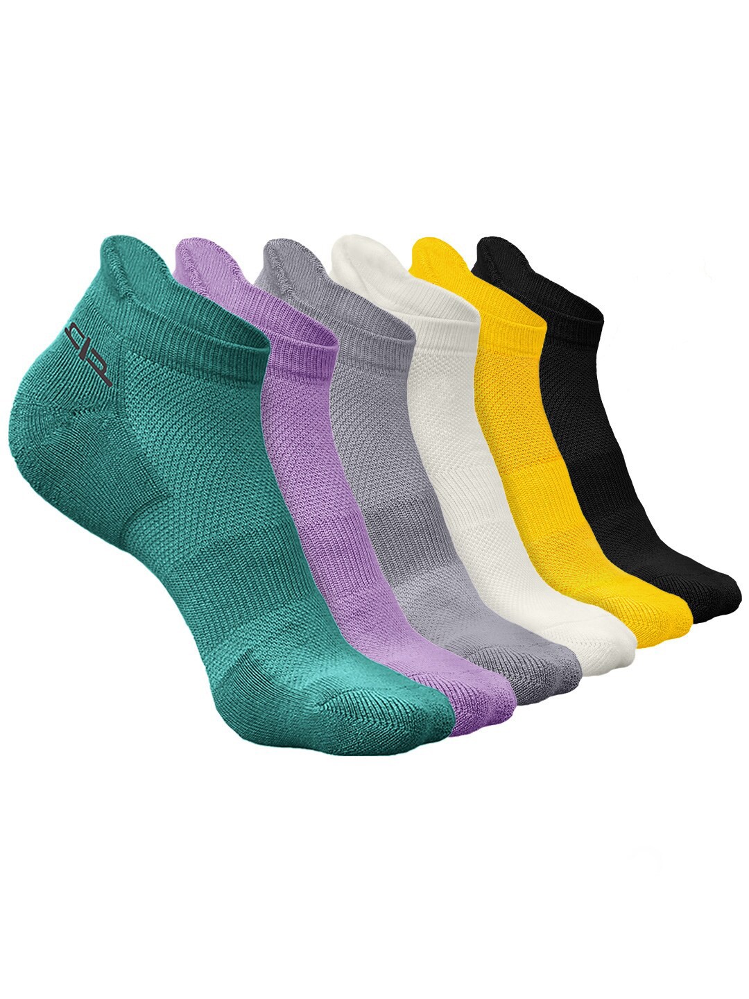 

Heelium Men Pack of 6 Bamboo Super Soft & Odour-Free Breathable Ankle-Length Socks, Green