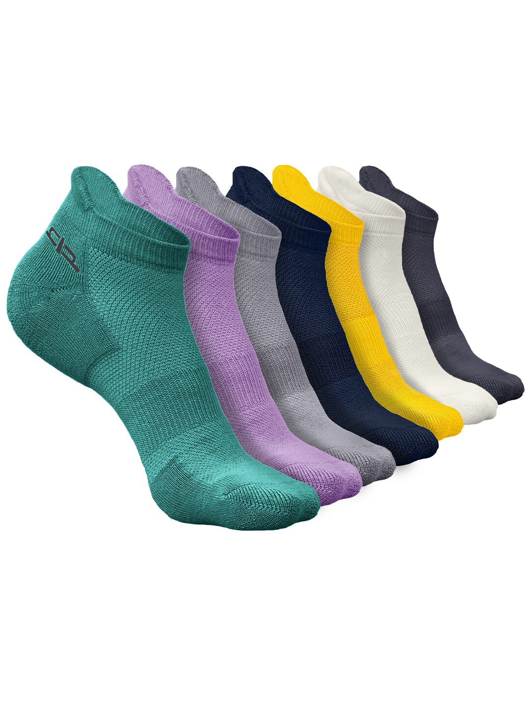 

Heelium Men Pack of 7 Bamboo Super Soft & Odour-Free Breathable Ankle-Length Socks, Green