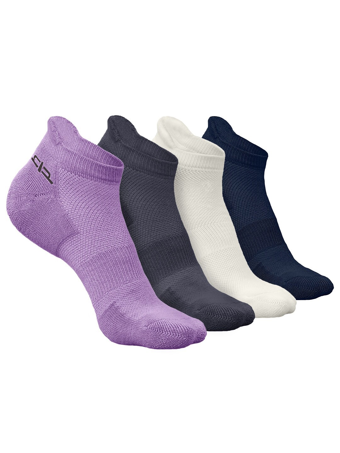 

Heelium Men Pack of 4 Bamboo Super Soft & Odour-Free Breathable Ankle-Length Socks, Purple