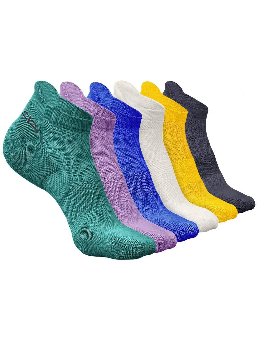 

Heelium Men Pack of 6 Bamboo Super Soft & Odour-Free Breathable Ankle-Length Socks, Green