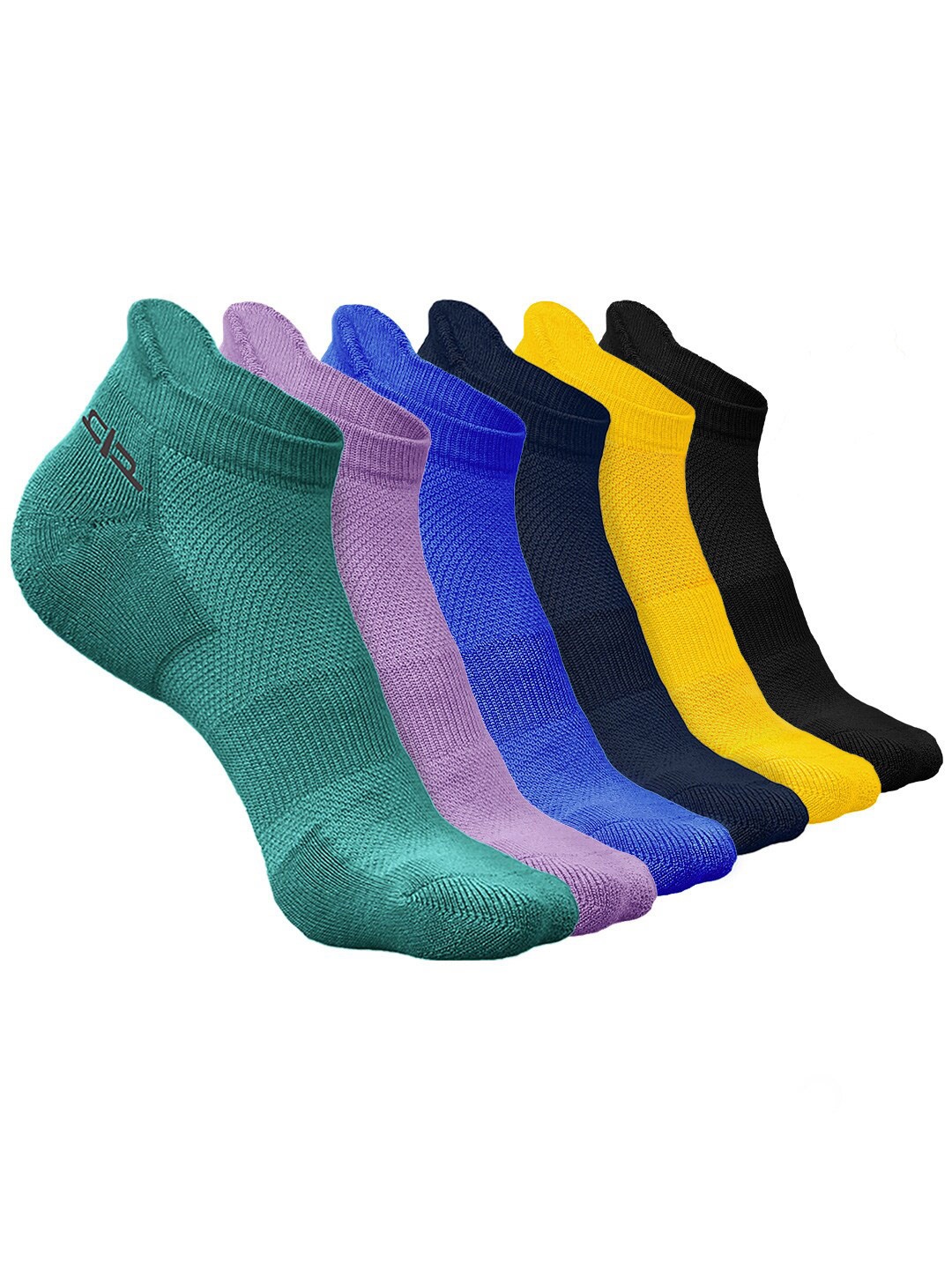 

Heelium Men Pack of 6 Bamboo Super Soft & Odour-Free Breathable Ankle-Length Socks, Green