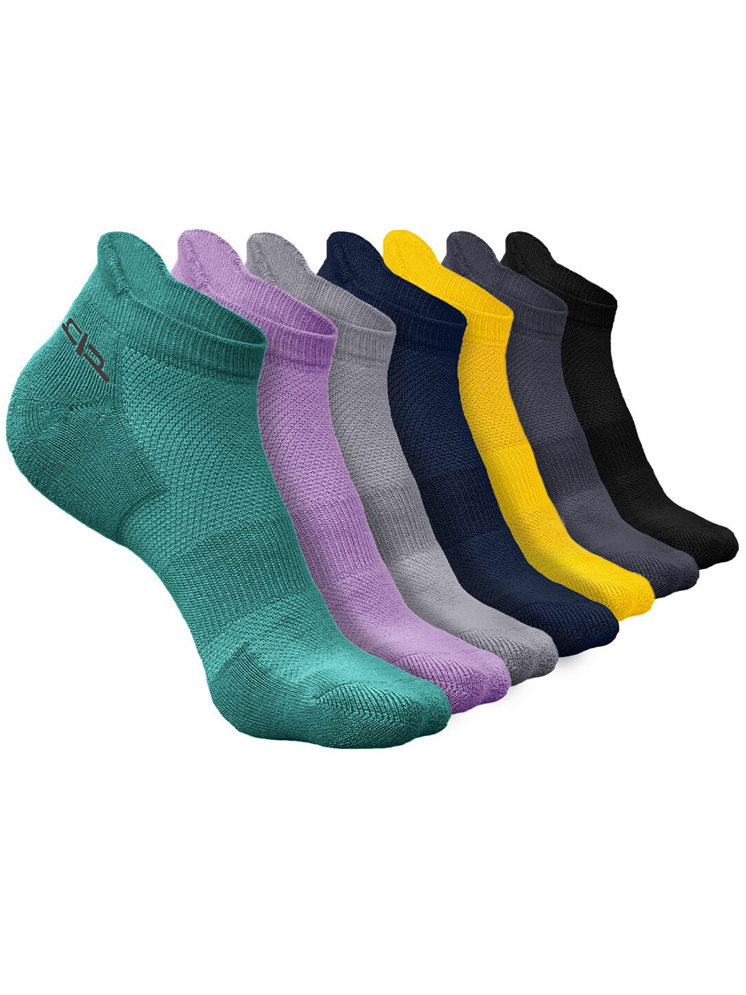 

Heelium Men Pack of 7 Bamboo Super Soft & Odour-Free Breathable Ankle-Length Socks, Green