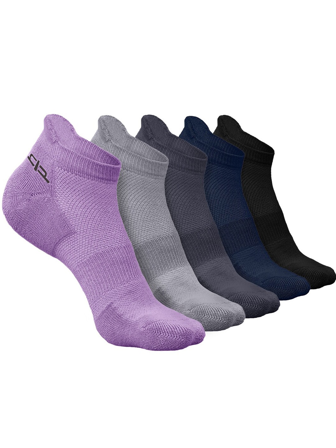 

Heelium Men Pack of 5 Bamboo Super Soft & Odour-Free Breathable Ankle-Length Socks, Purple