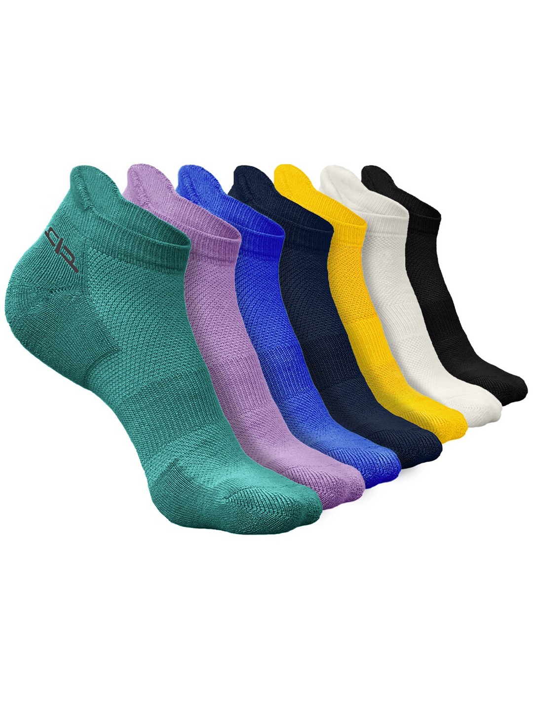 

Heelium Men Pack of 7 Bamboo Super Soft & Odour-Free Breathable Ankle-Length Socks, Green