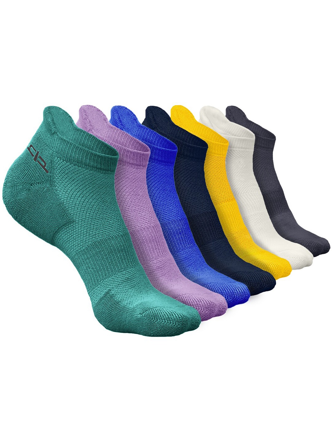 

Heelium Men Pack of 7 Bamboo Super Soft & Odour-Free Breathable Ankle-Length Socks, Green
