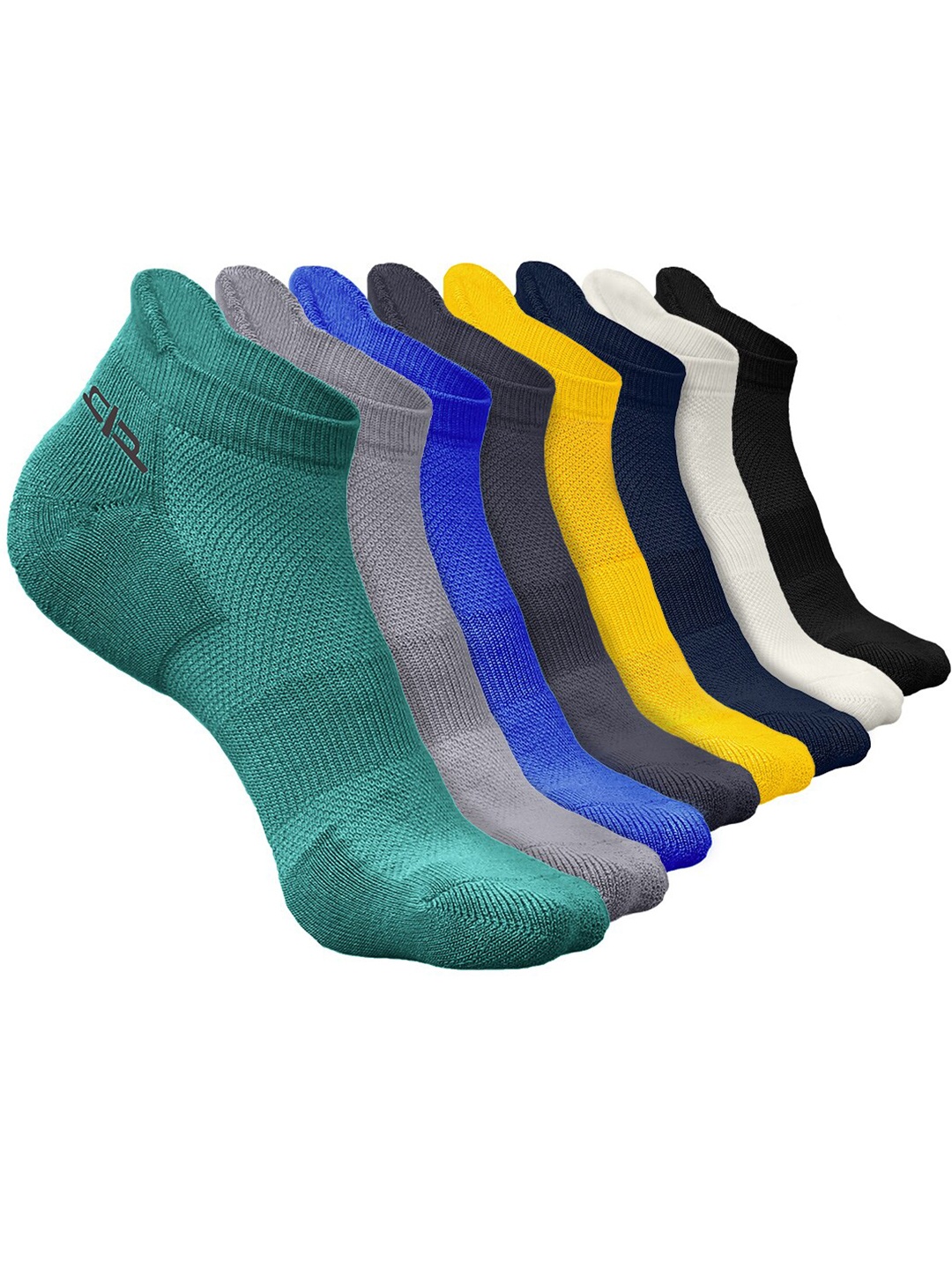 

Heelium Men Pack of 8 Bamboo Super Soft & Odour-Free Breathable Ankle-Length Socks, Black