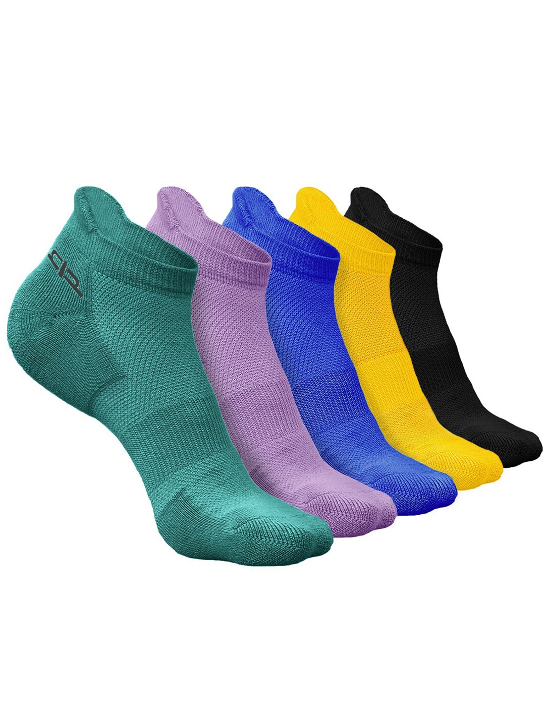 

Heelium Men Pack of 5 Bamboo Super Soft & Odour-Free Breathable Ankle-Length Socks, Green