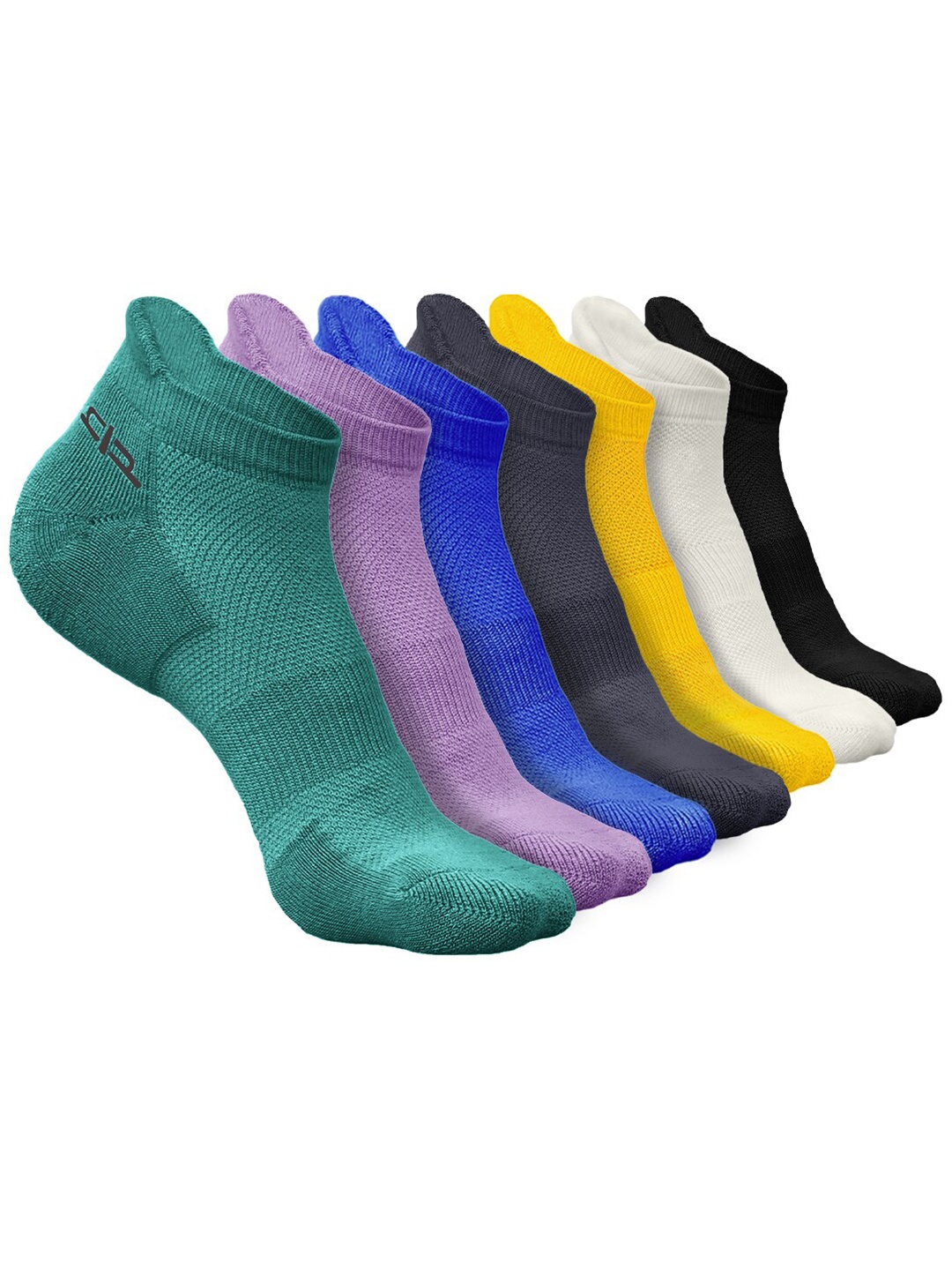 

Heelium Men Pack of 7 Bamboo Super Soft & Odour-Free Breathable Ankle-Length Socks, Green