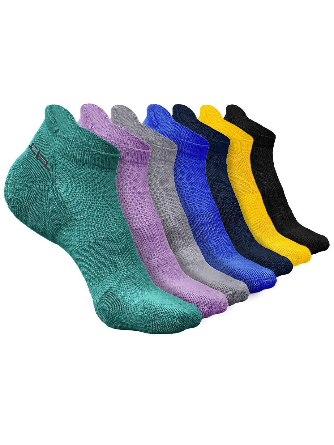 

Heelium Men Pack of 7 Bamboo Super Soft & Odour-Free Breathable Ankle-Length Socks, Green