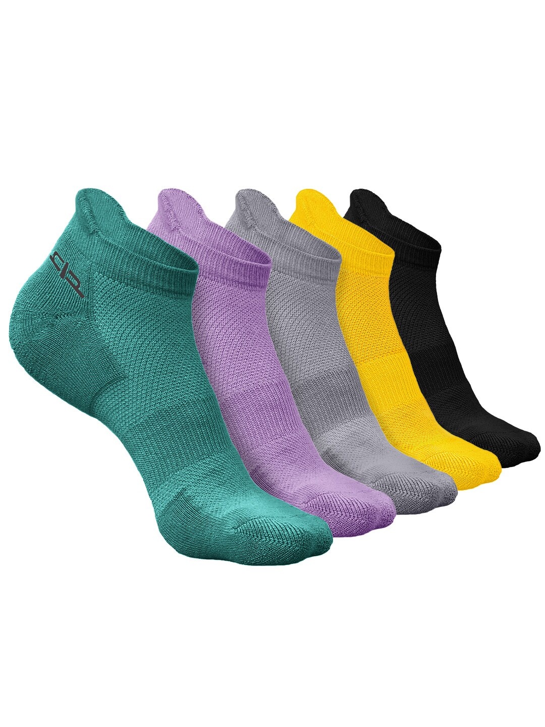 

Heelium Men Pack of 5 Bamboo Super Soft & Odour-Free Breathable Ankle-Length Socks, Green