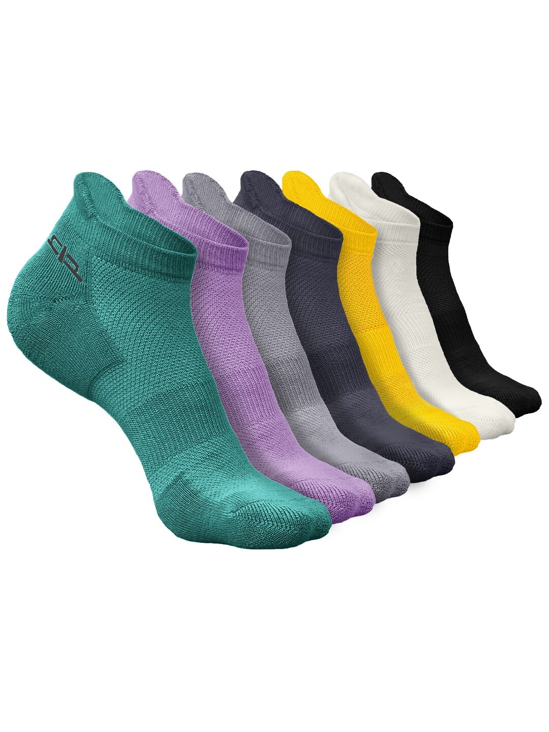 

Heelium Men Pack of 7 Bamboo Super Soft & Odour-Free Breathable Ankle-Length Socks, Green