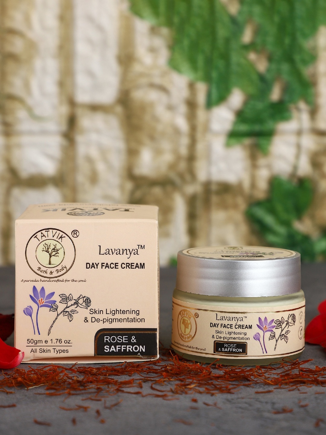 

TATVIK Lavanya Rose & Saffron Day Face Cream - 50g, Beige