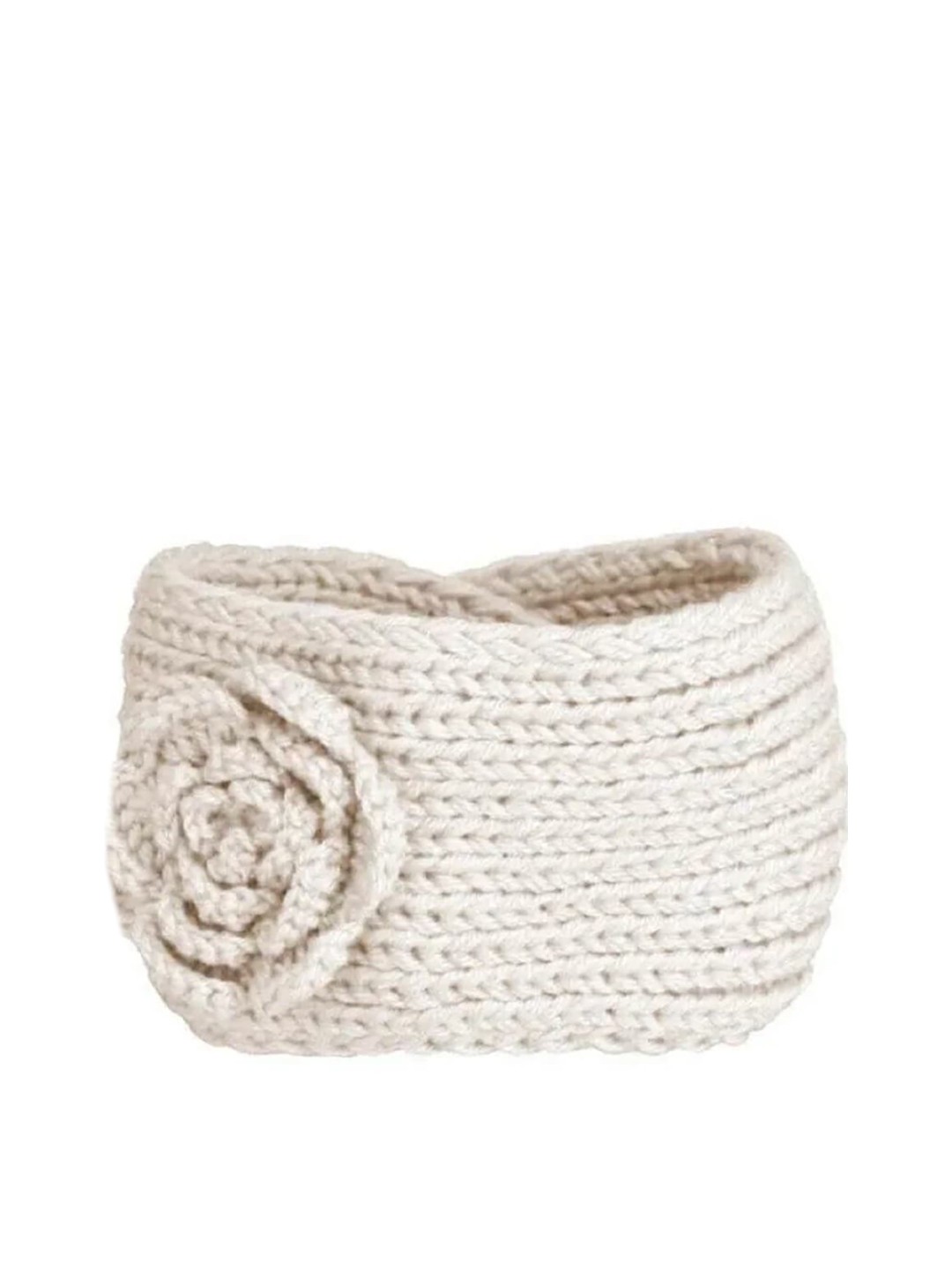 

EL REGALO Self Design Knitted Headband, White