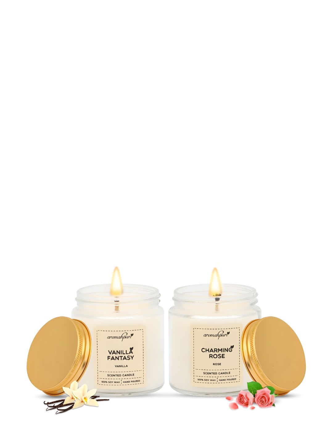 

Aromahpure White 2Pieces Jar Candles