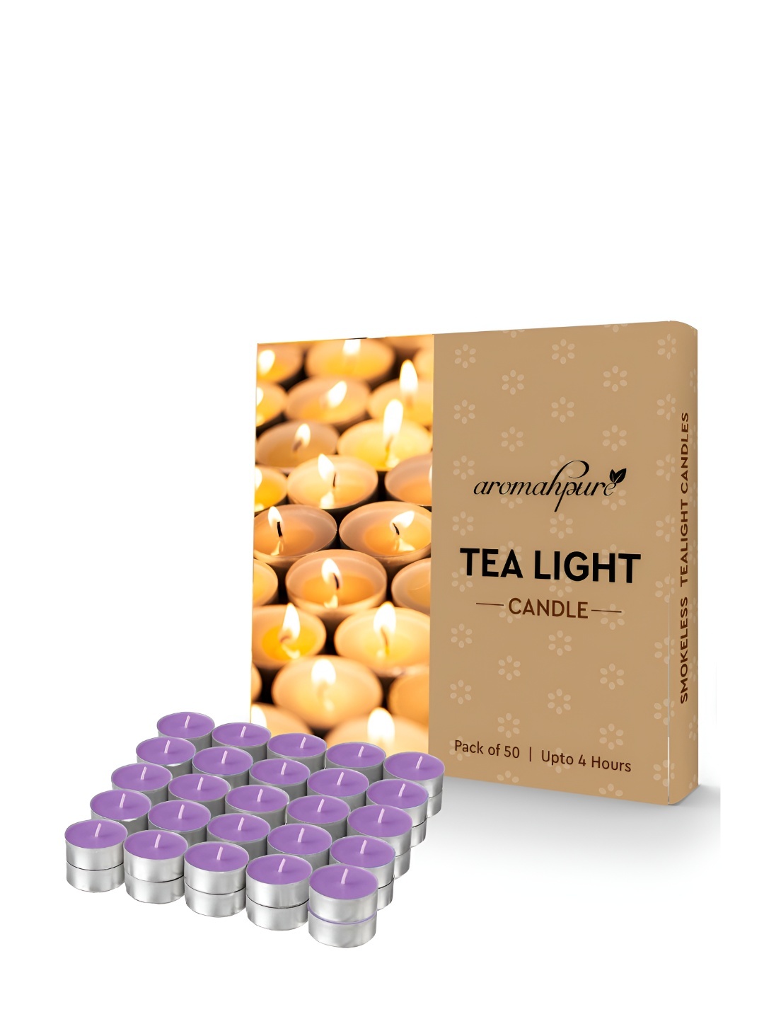

Aromahpure Purple 50Pieces Tea Light Candles