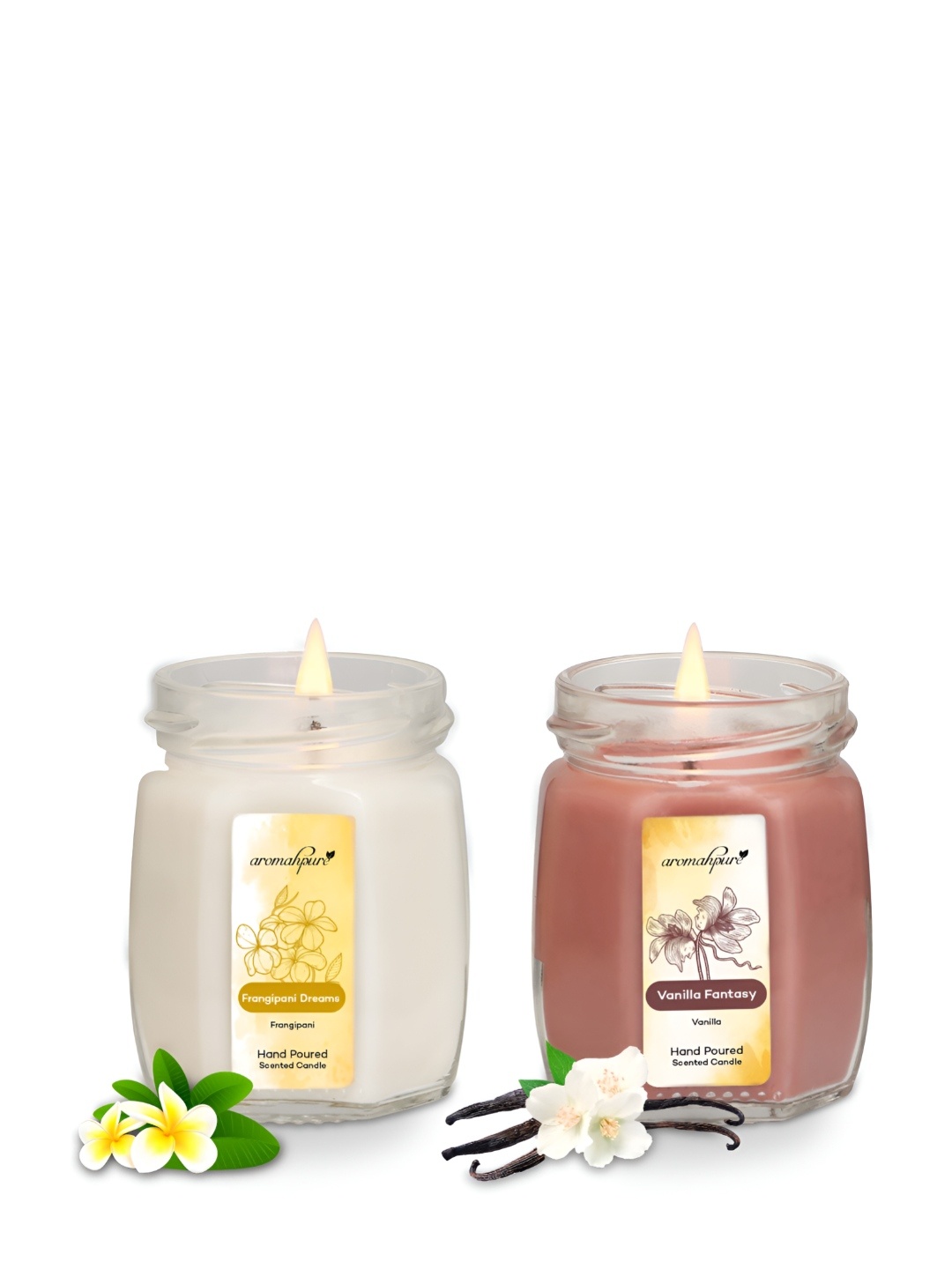 

Aromahpure White & Red 2Pieces Jar Candles