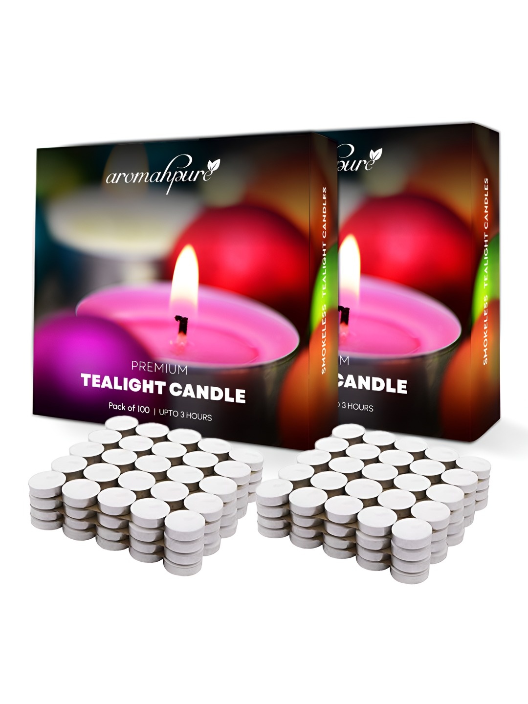 

Aromahpure White 200Pieces Tea Light Candles