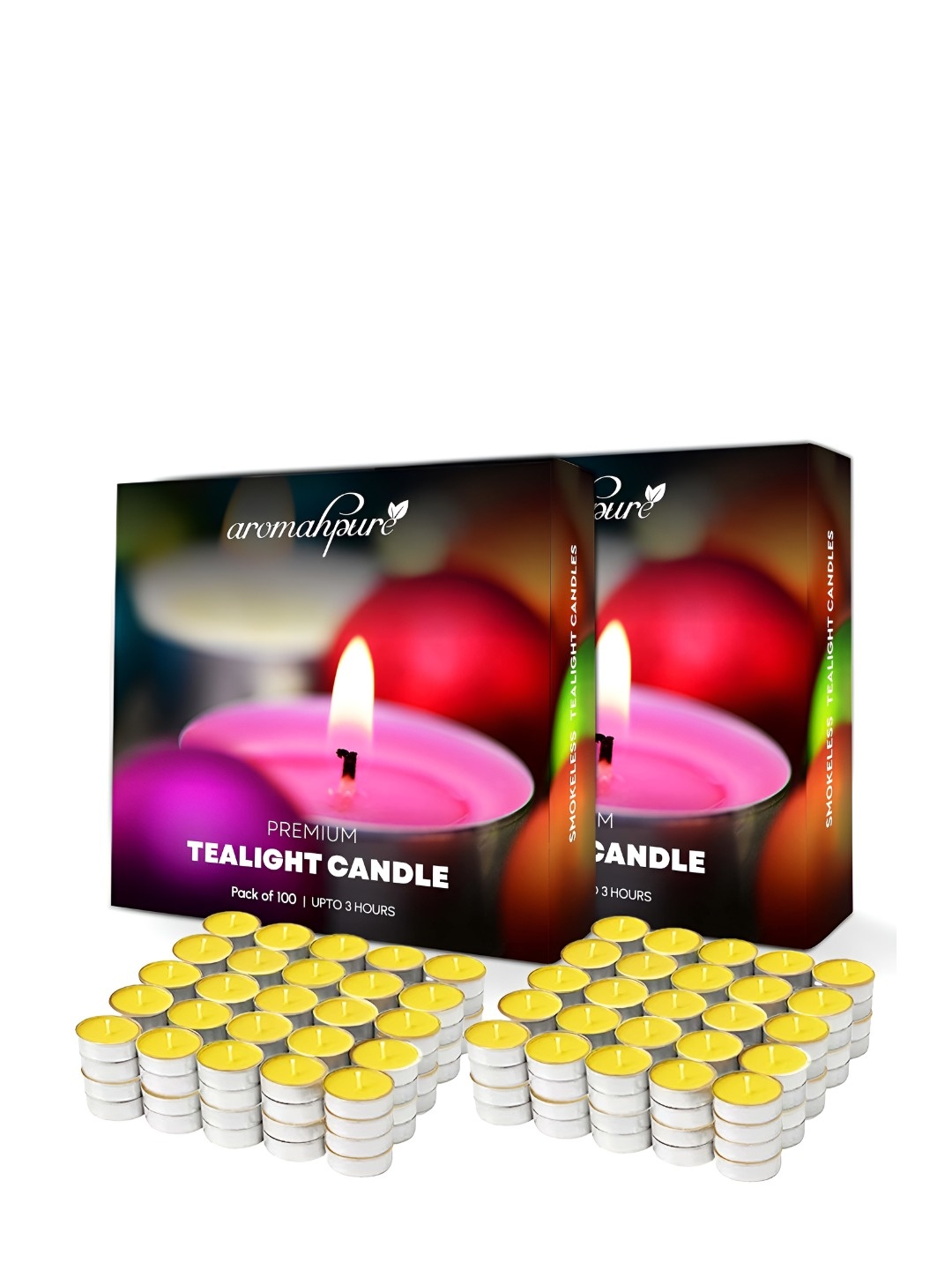 

Aromahpure Yellow 200 Pieces Scented Tea Light Candles