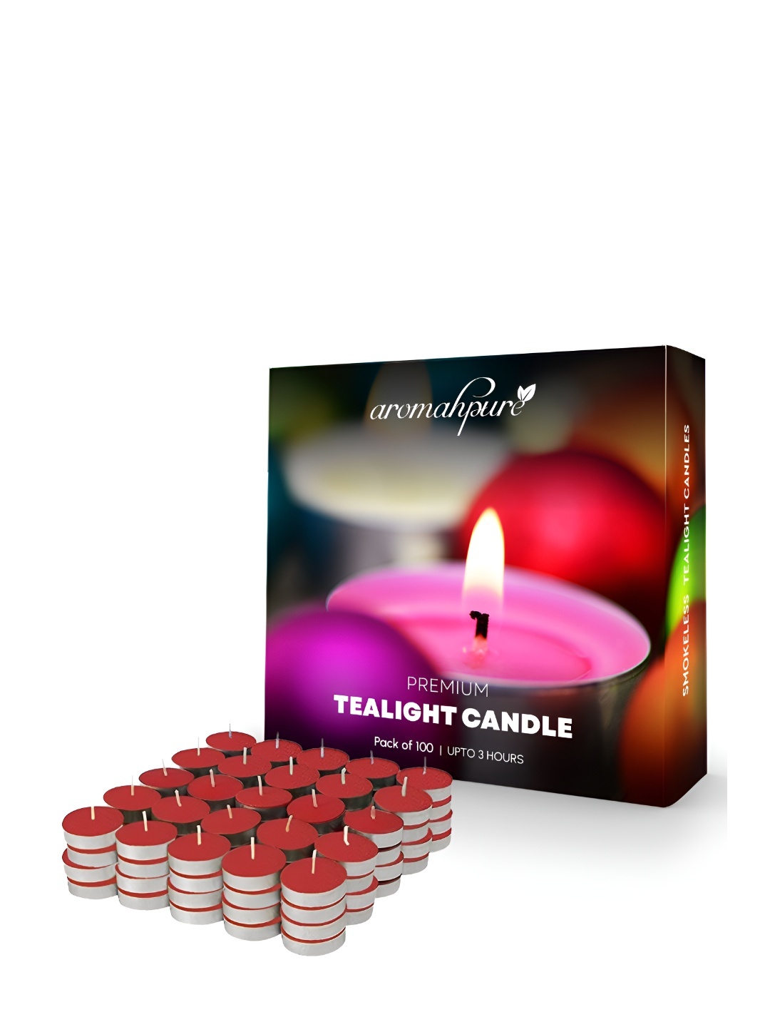 

Aromahpure Red 100 Pieces Tealight Scented Candle