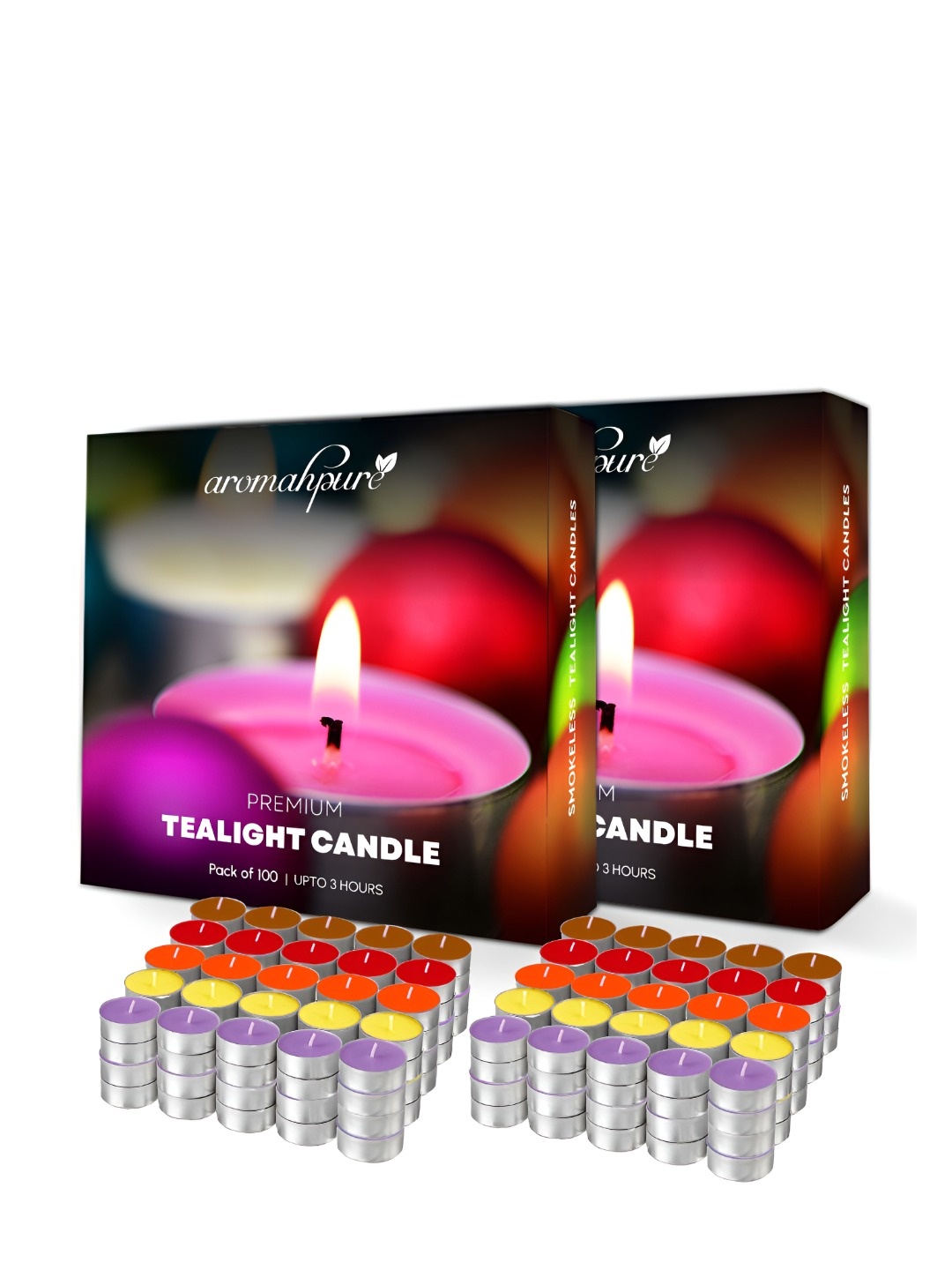 

Aromahpure Red & Yellow 200 Pieces Tea Light Candle