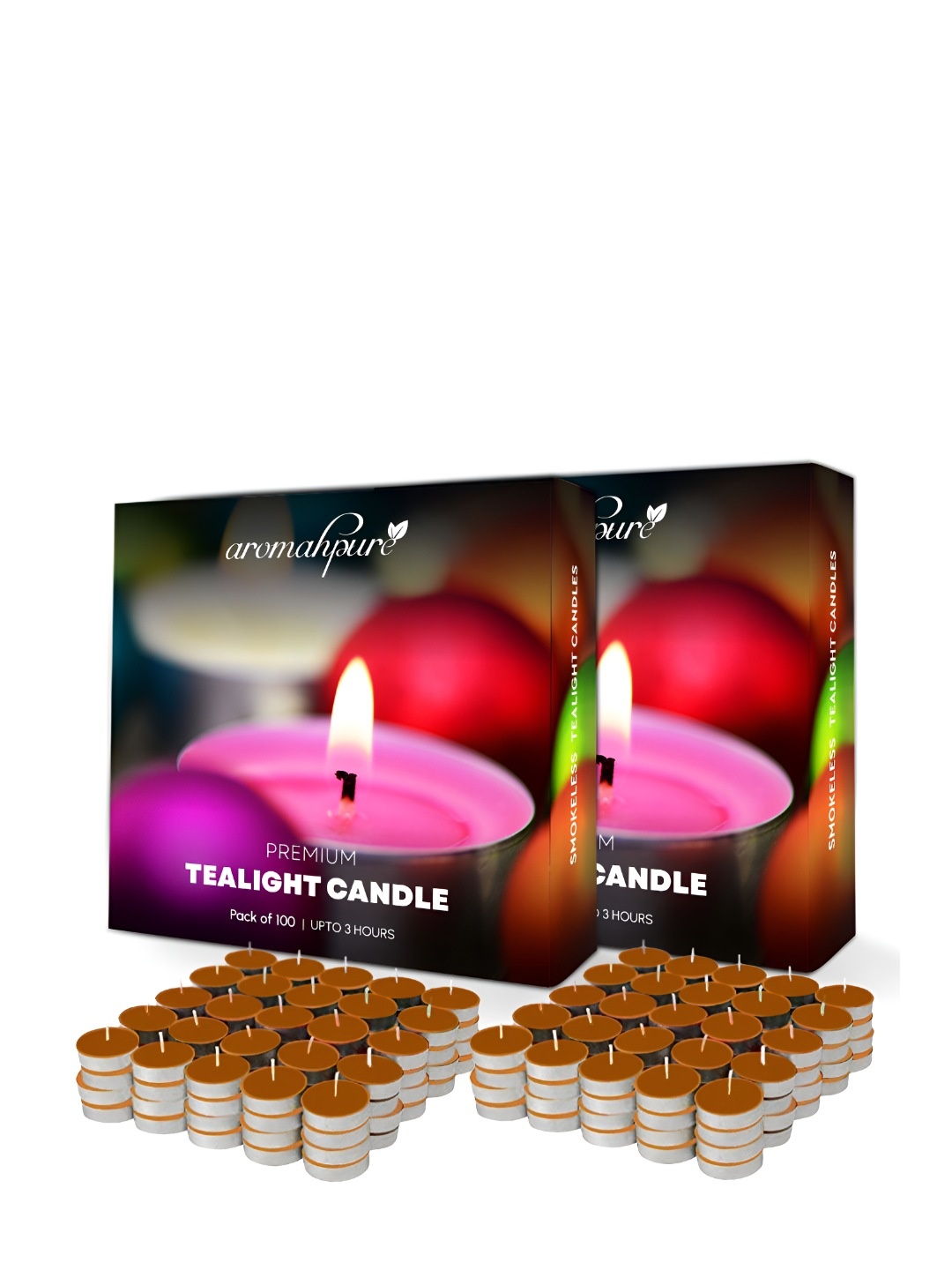 

Aromahpure Brown Tea Light 200 Pieces 3 Hours Burning Time For Home Dcor
