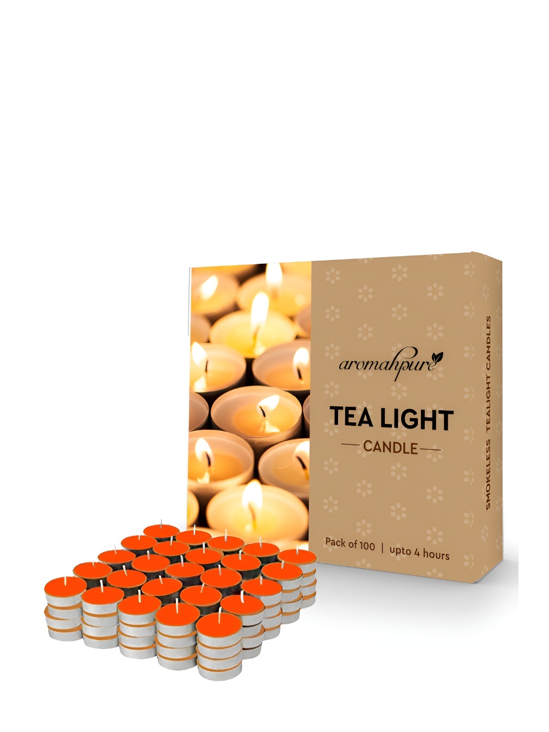 

Aromahpure Orange 100 Pieces Scented Tea Light Candle