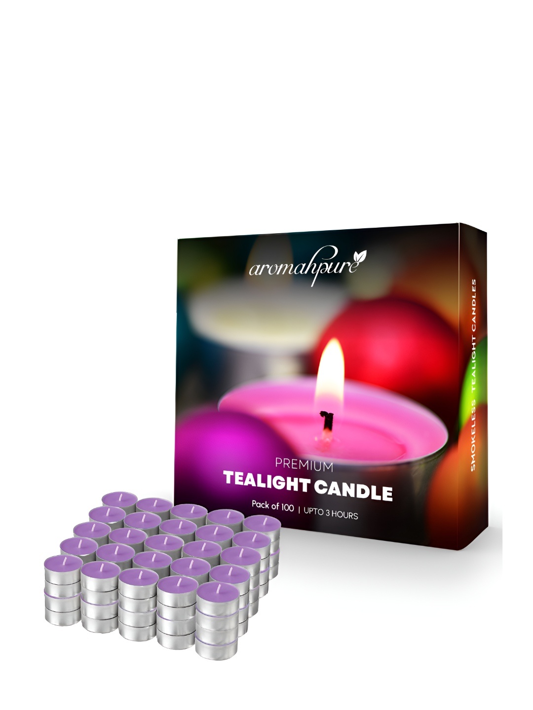 

Aromahpure Purple 100 Pieces Tea Scented Light Candle