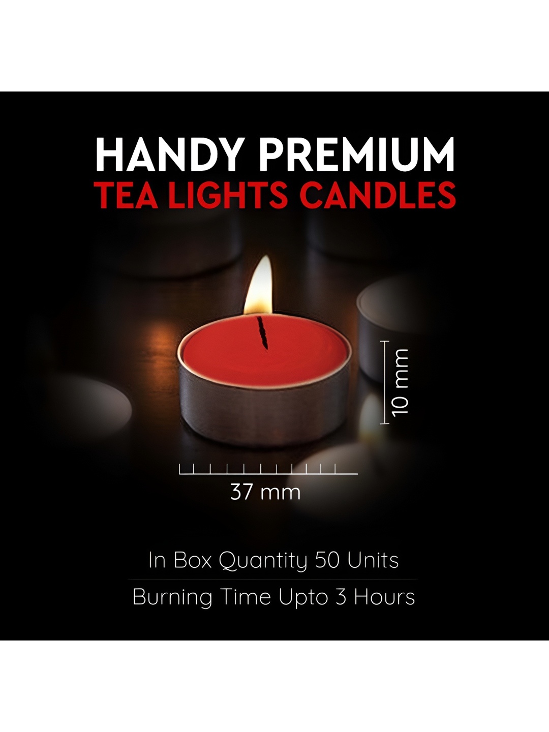 

Aromahpure Red 50 Pieces Tea Light Scented Candle