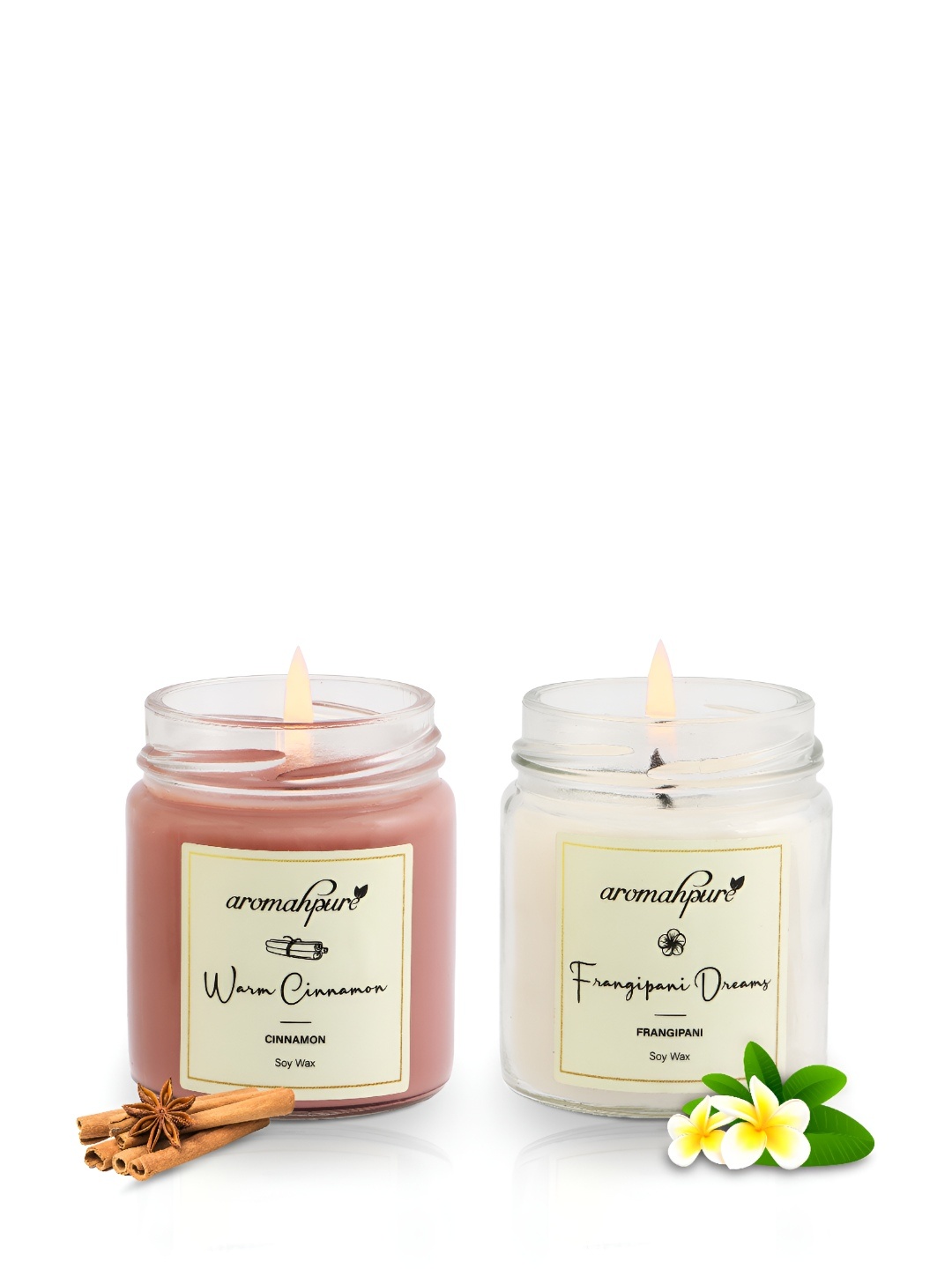 

Aromahpure Pink & White 2 Pieces Scented Candle