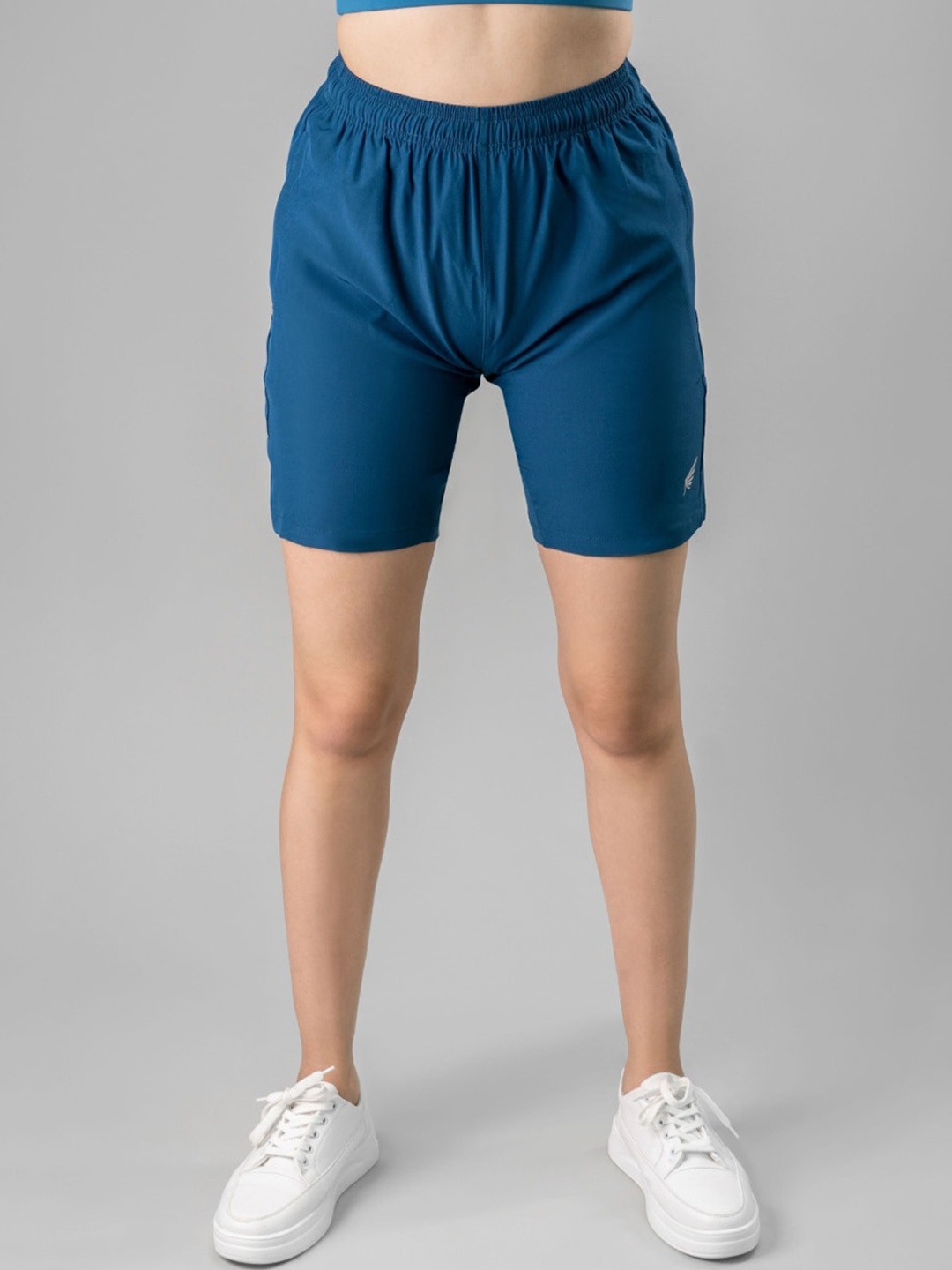 

FLURR Women Mid-Rise Sports Shorts, Teal