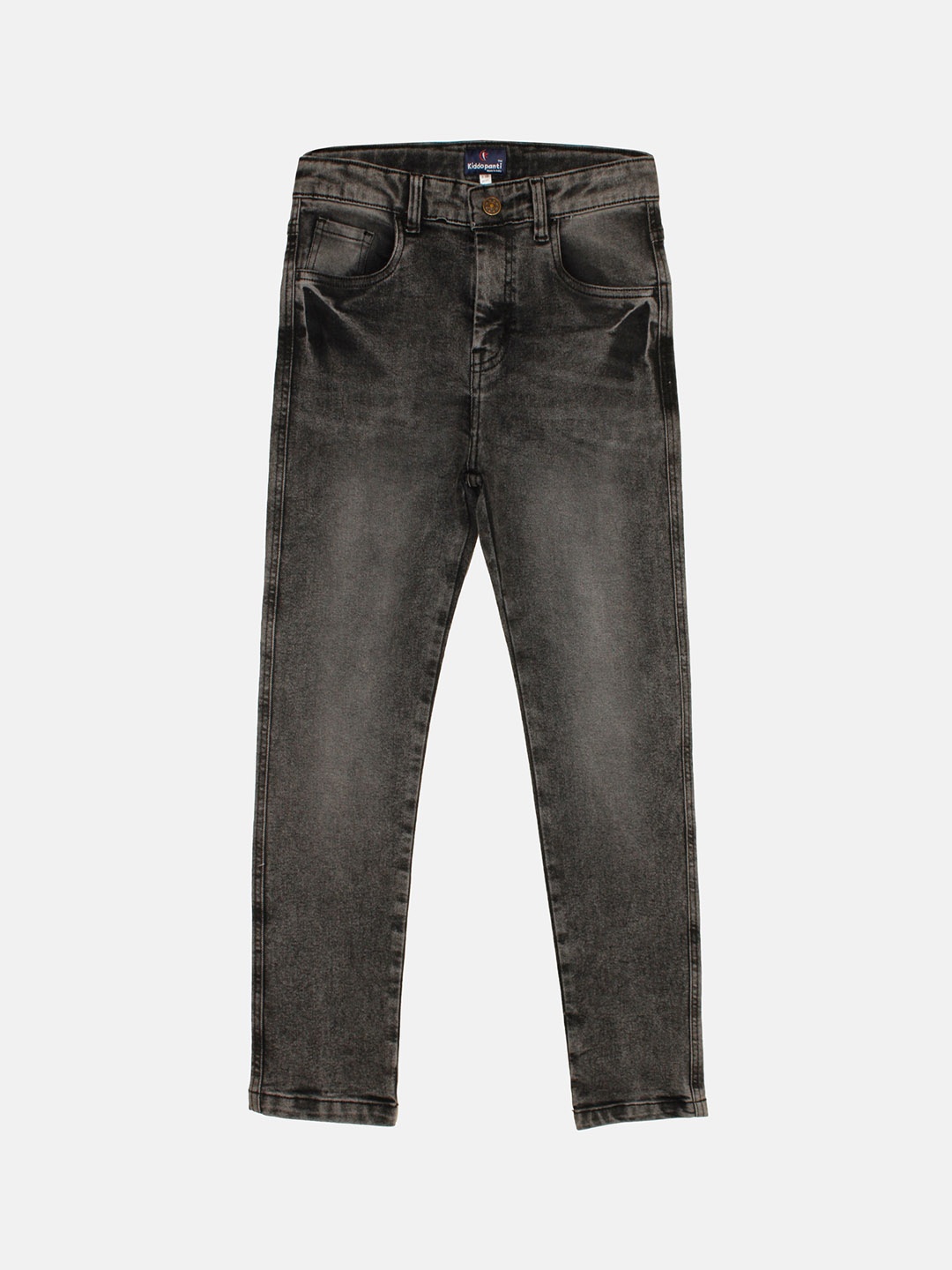 

KiddoPanti Boys Jean Heavy Fade Clean Look Stretchable Jeans, Grey