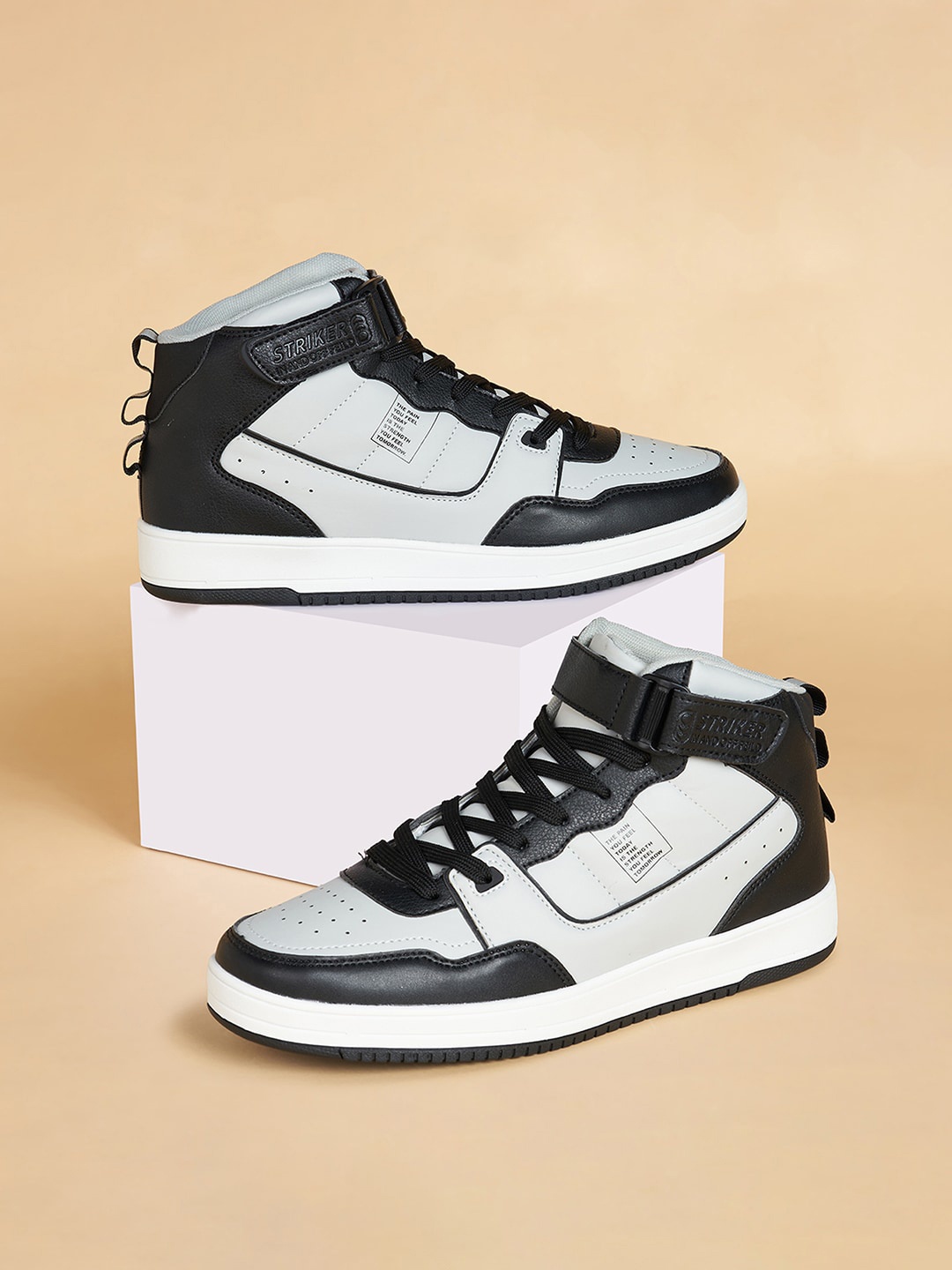 

Ajile by Pantaloons Men Colourblocked Mid-Top Sneakers, Grey