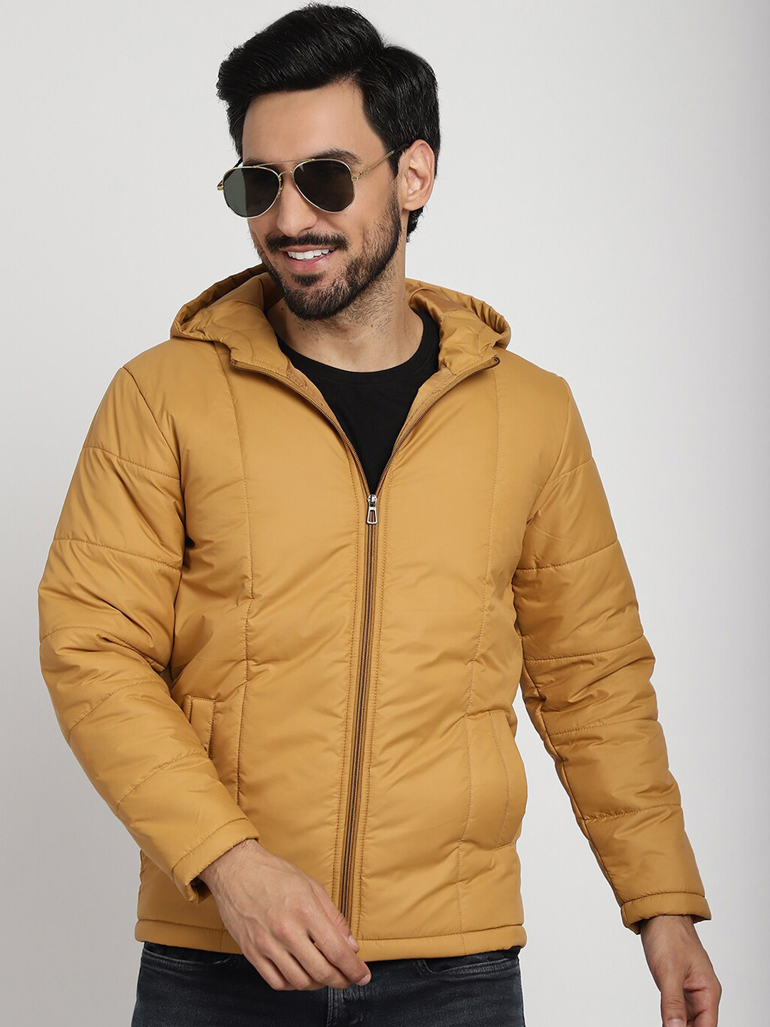 

9ty3ree Hooded Insulator Padded Jacket, Mustard