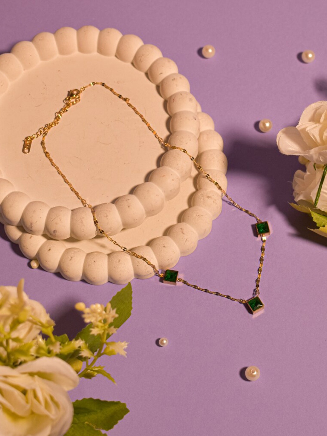 

SALTY Square Shaped Minimal Chain, Gold