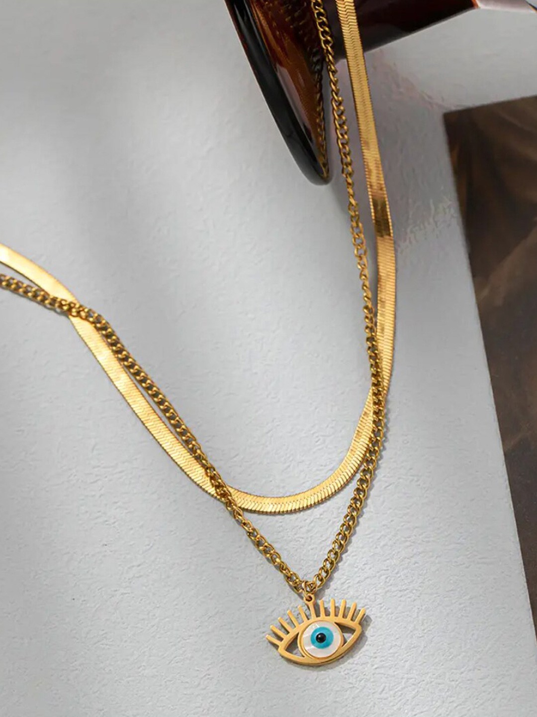 

SALTY Nyx Evil Eye Necklace, Gold