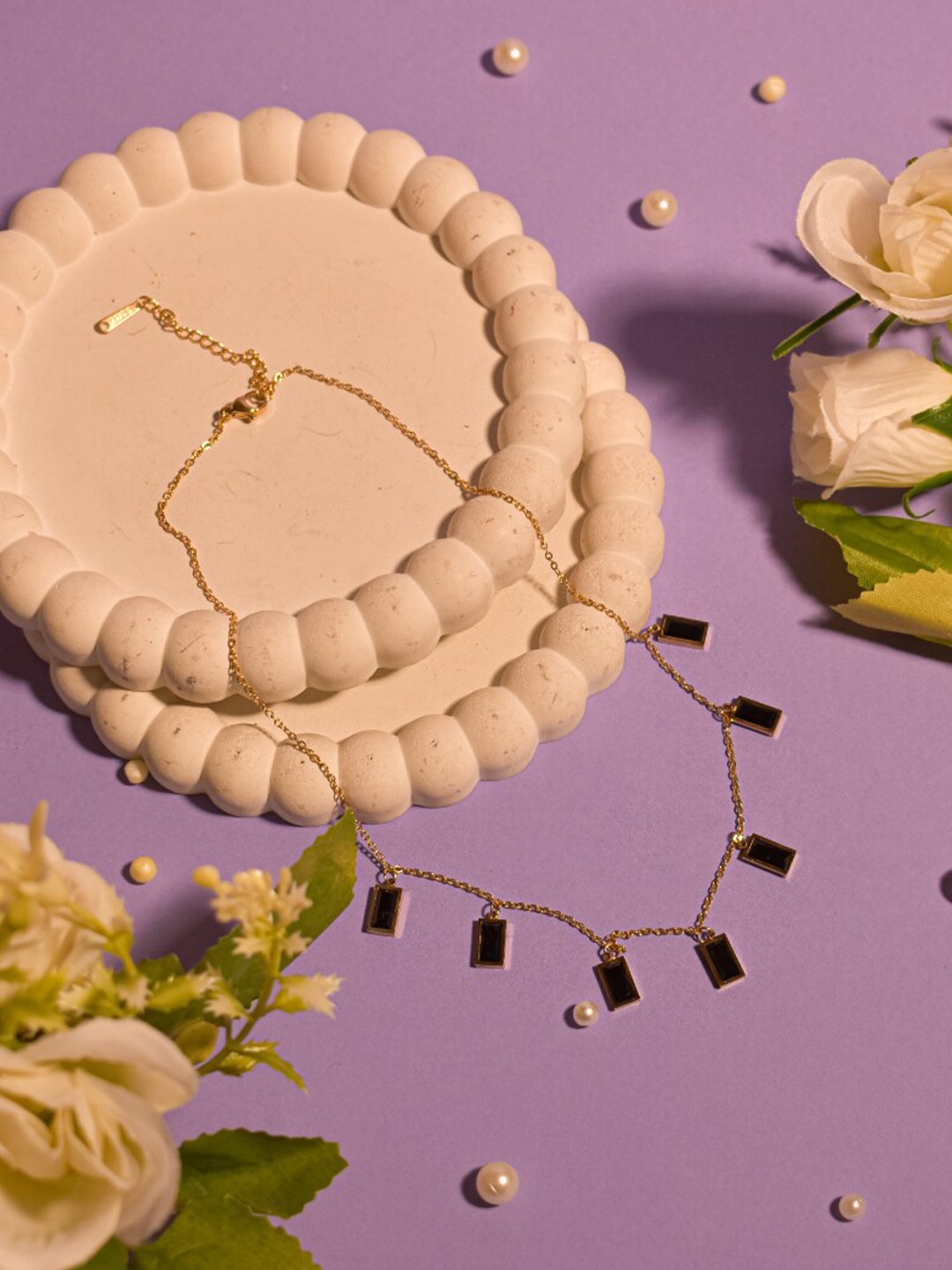 

SALTY Minimal Tassel Necklace, Gold