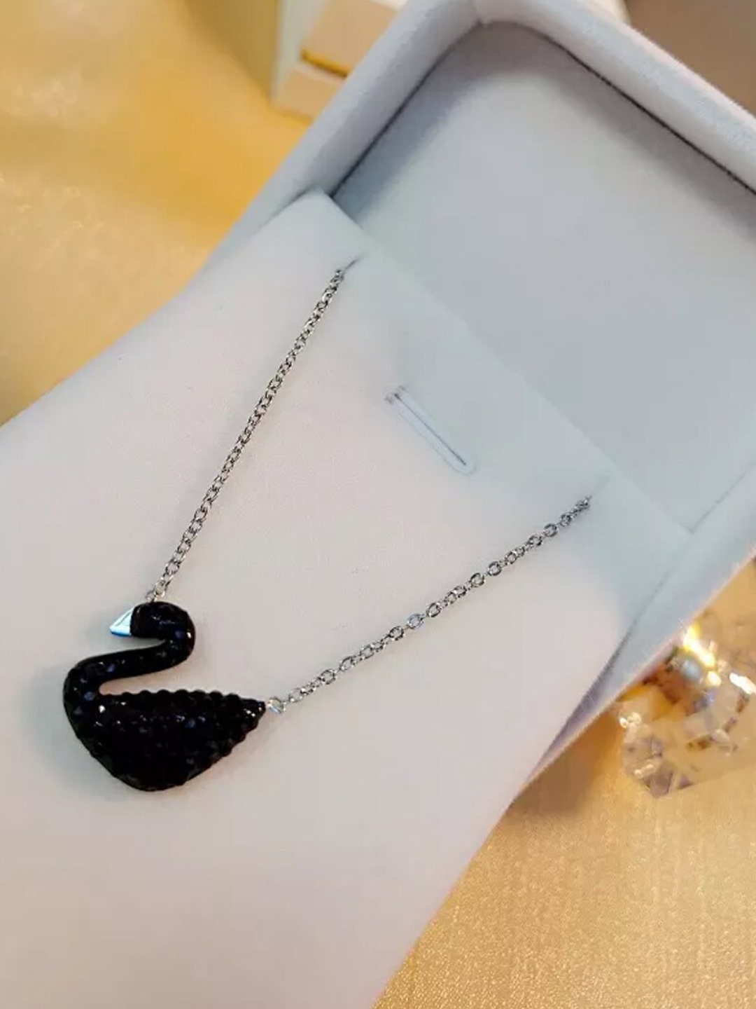 

SALTY Minimal Swan Necklace, Silver
