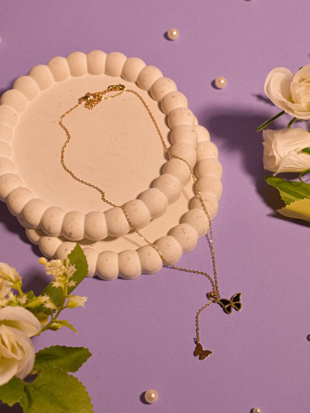 

SALTY Butterfly Minimal Necklace, Gold